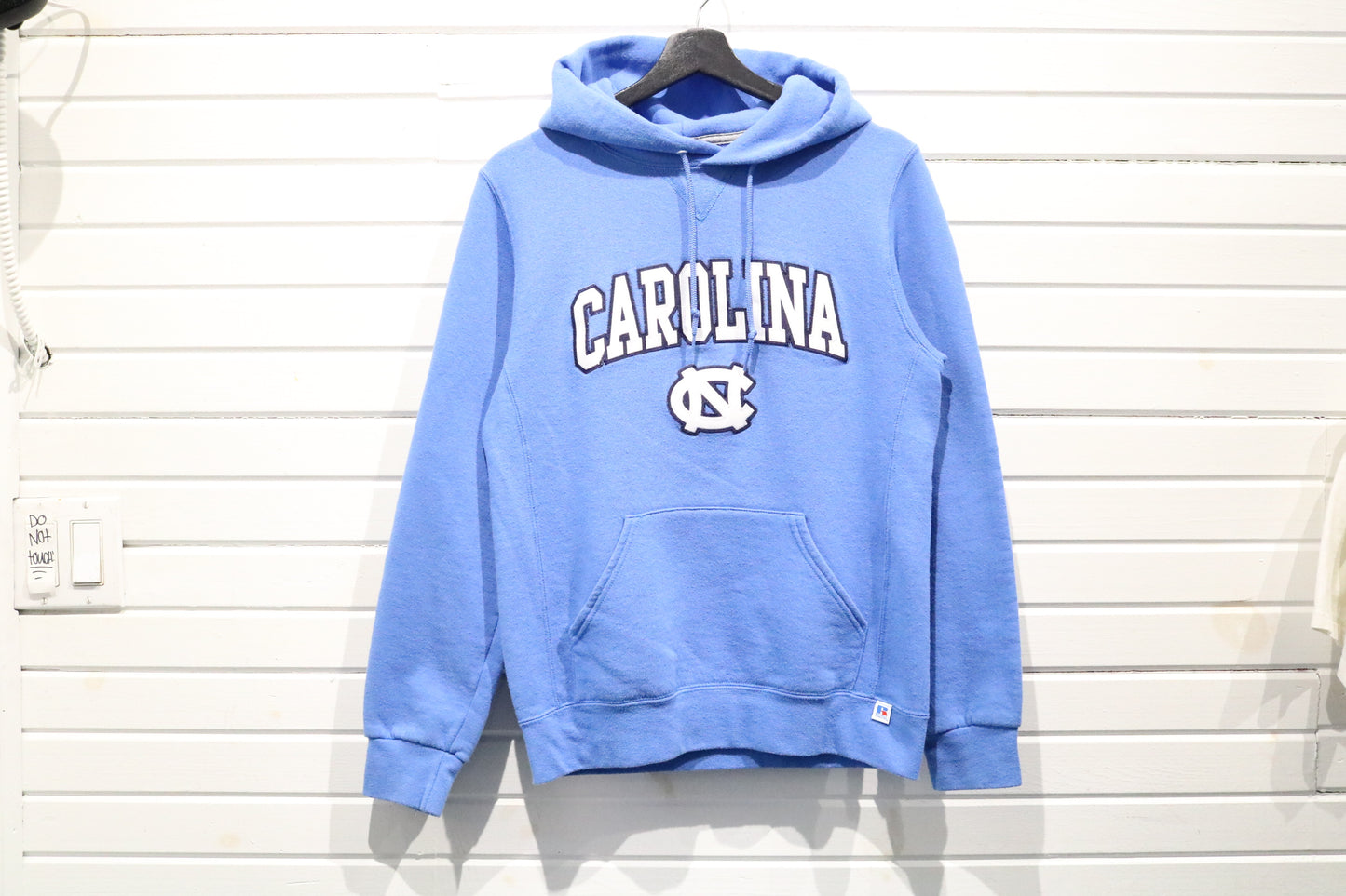 Russell-Athletic Hoodie | Vintage Carolina Embroidered Logo Pullover Hoodie | College Fan Sweatshirt