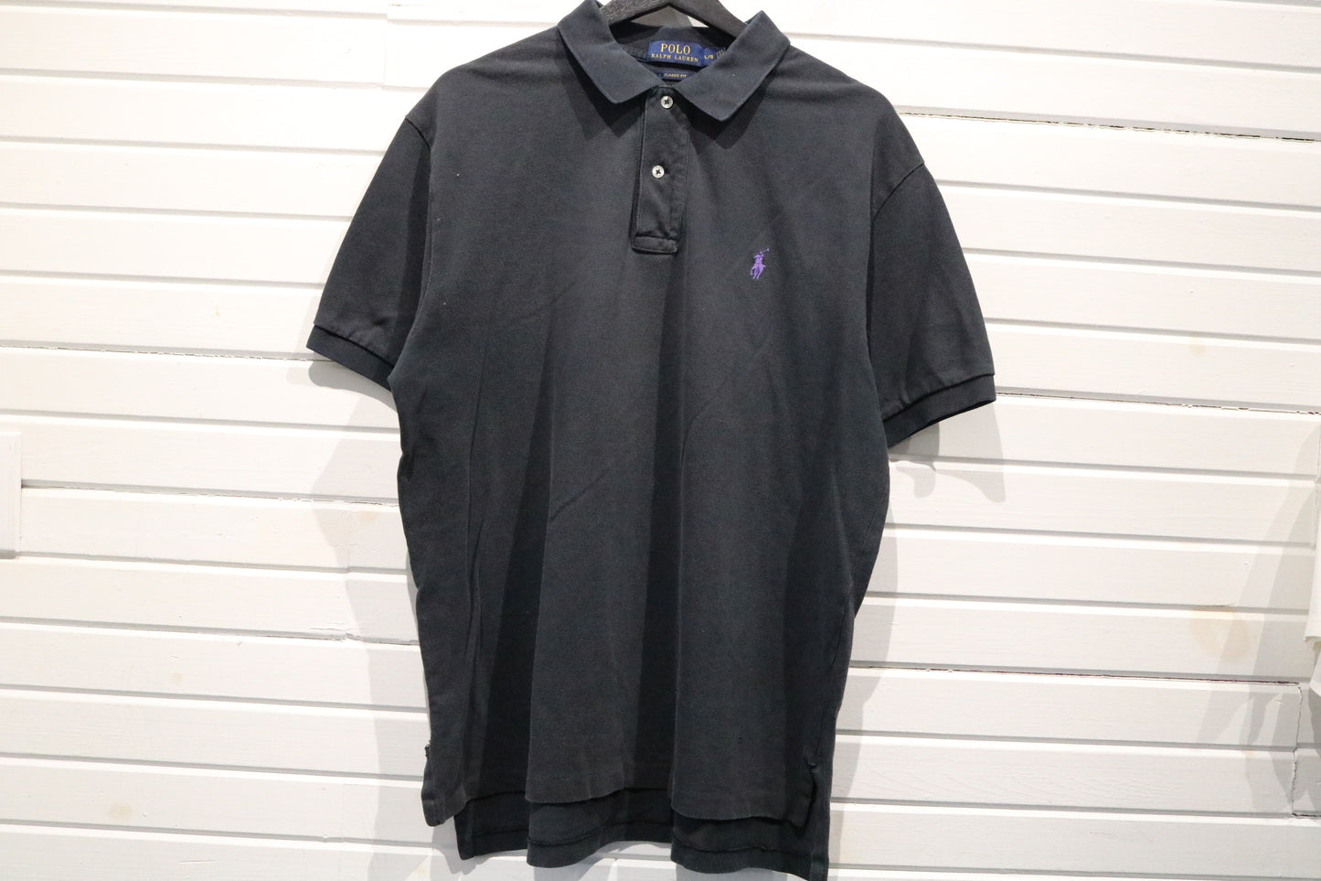 Polo-Ralph-Lauren Polo Shirt | Vintage Classic Fit Pique Polo | Purple Pony Logo Top | Casual Collared Shirt