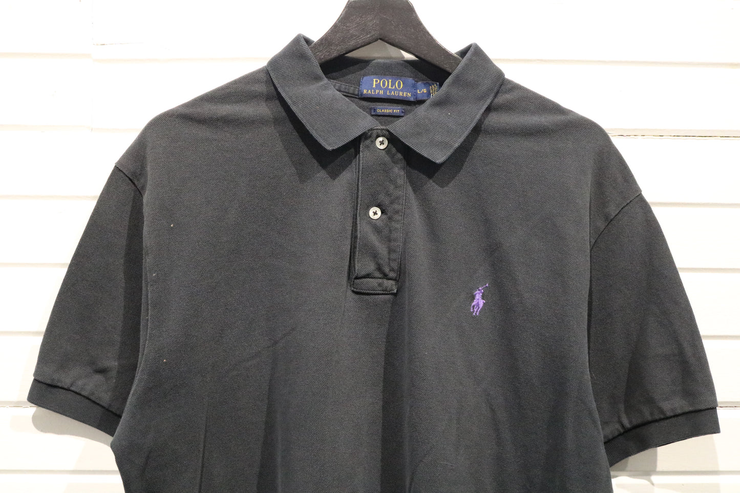 Polo-Ralph-Lauren Polo Shirt | Vintage Classic Fit Pique Polo | Purple Pony Logo Top | Casual Collared Shirt