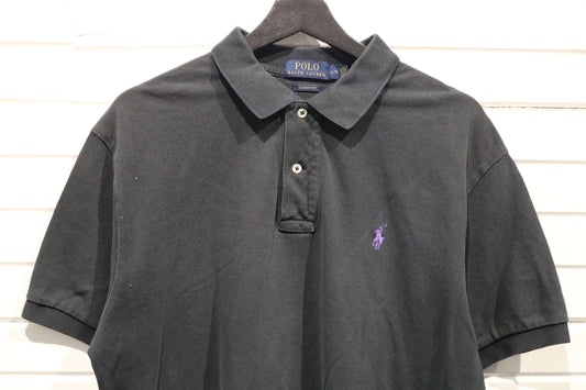Polo-Ralph-Lauren Polo Shirt | Vintage Classic Fit Pique Polo | Purple Pony Logo Top | Casual Collared Shirt
