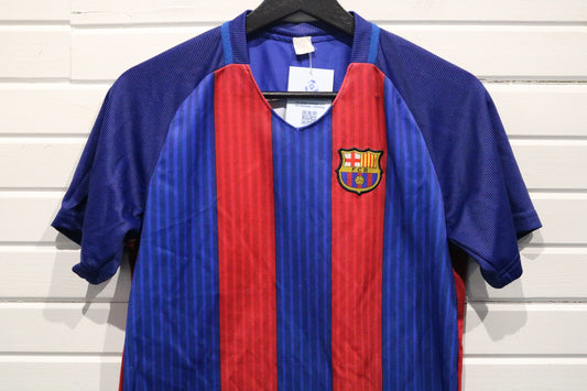 Barcelona Jersey | Vintage Messi 10 Striped Soccer Shirt | Unicef Back Print