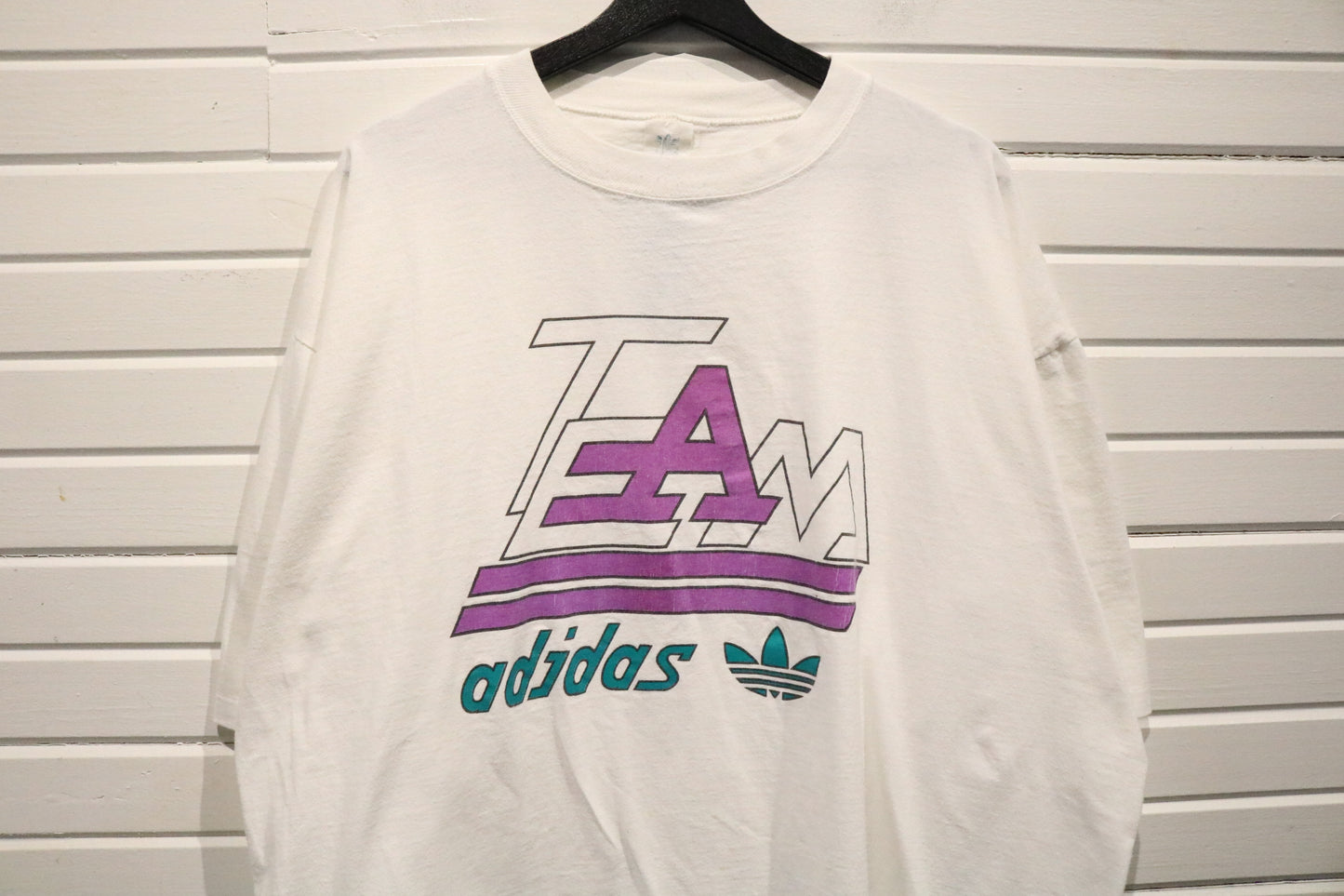 Adidas T-Shirt | Vintage 90s Team Graphic Tee | Trefoil Logo Sports Shirt