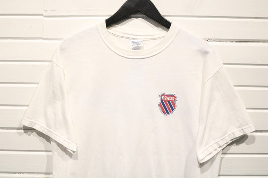 K-Swiss T-Shirt | Vintage Tennis Graphic Tee | Heavyweight Logo Shirt