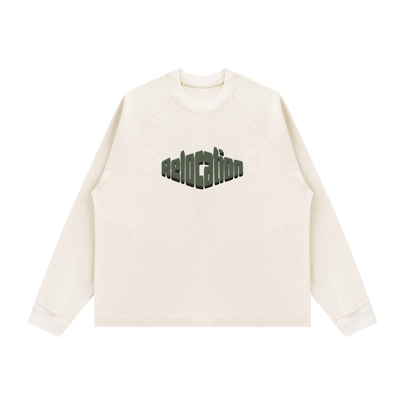 Relocation Boxy Waffle Long-Sleeve T-Shirt