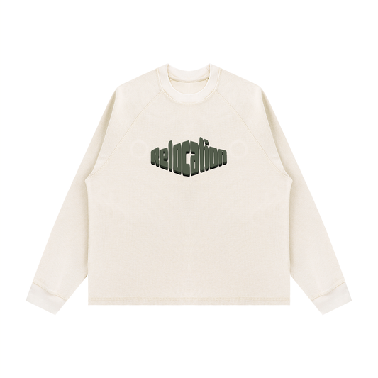 Relocation Boxy Waffle Long-Sleeve T-Shirt