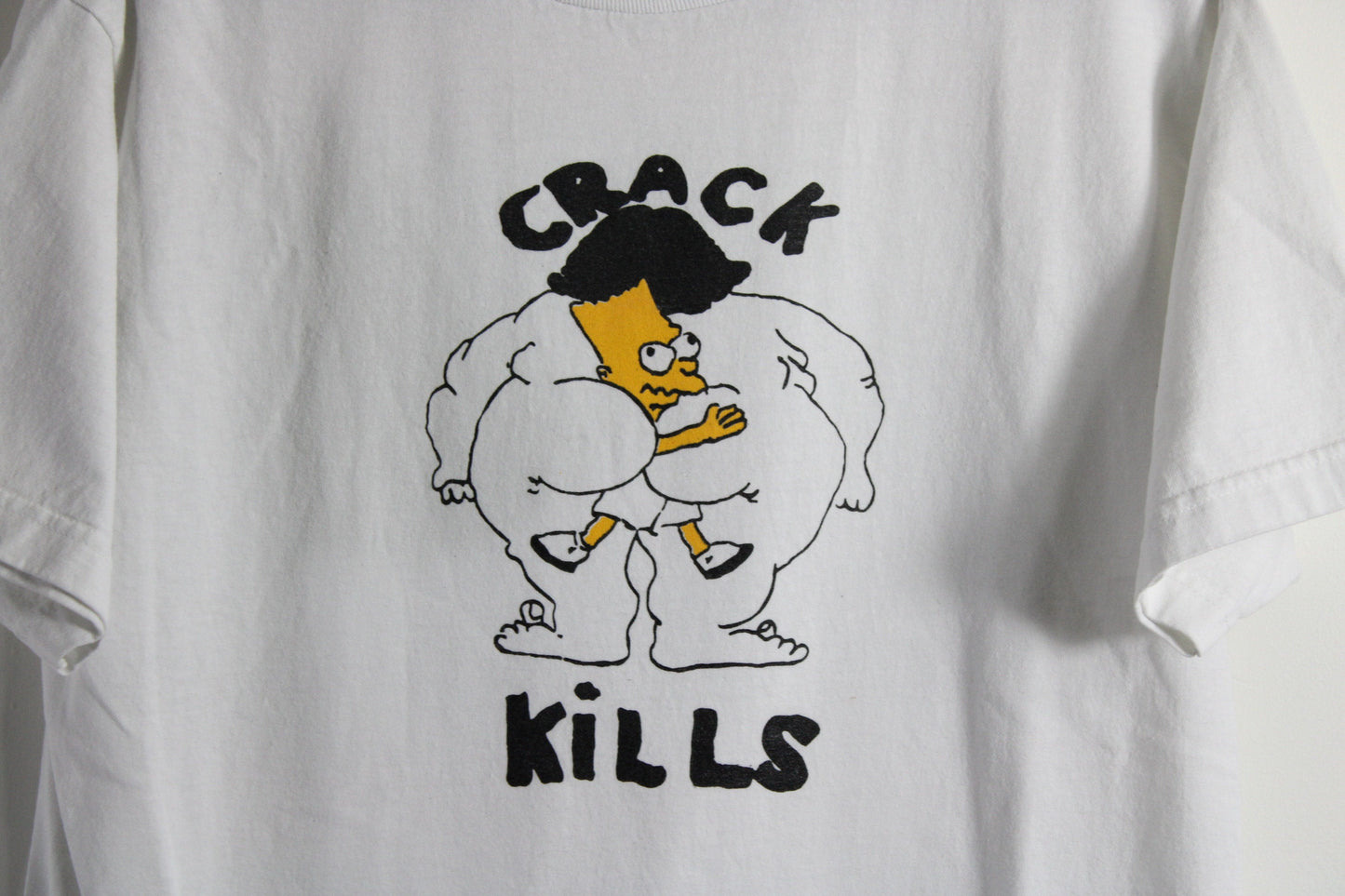 Bart-Simpson T-Shirt / Vintage Crack Kills Tee Shirt / 90s / 2000s Y2k Cartoon Graphic