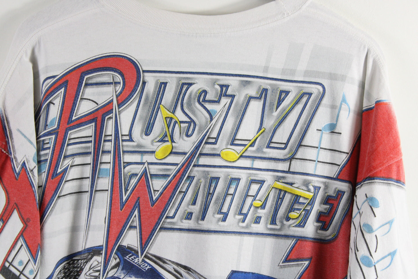 Nascar T-Shirt / Vintage Rusty-Wallace Racing Tee Shirt / Motor-Sports Speedway Race Car Graphic