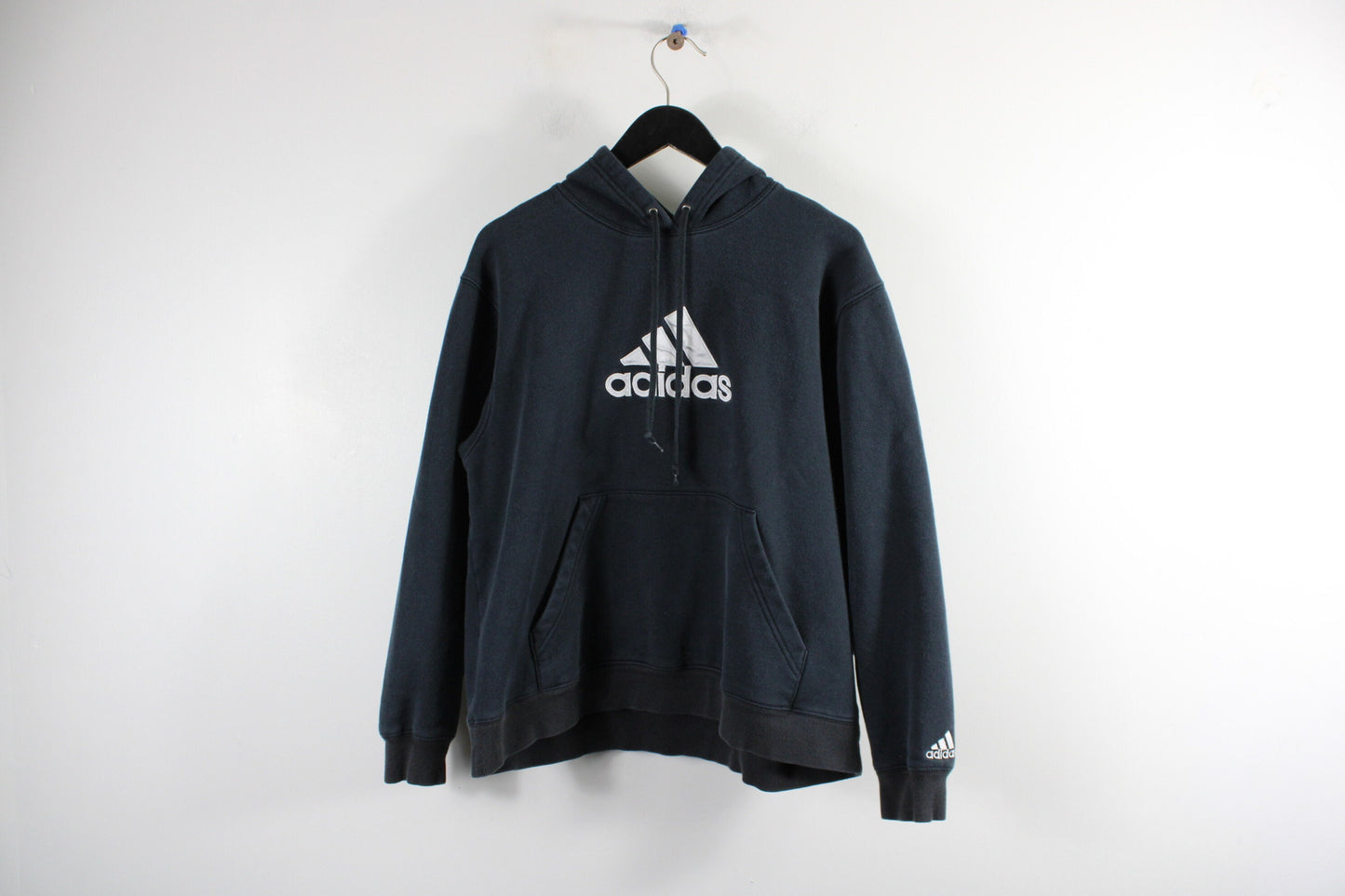 Adidas Hoodie Sweater / Vintage 90s-2000s Zip-Up Hoody / Y2K Graphic