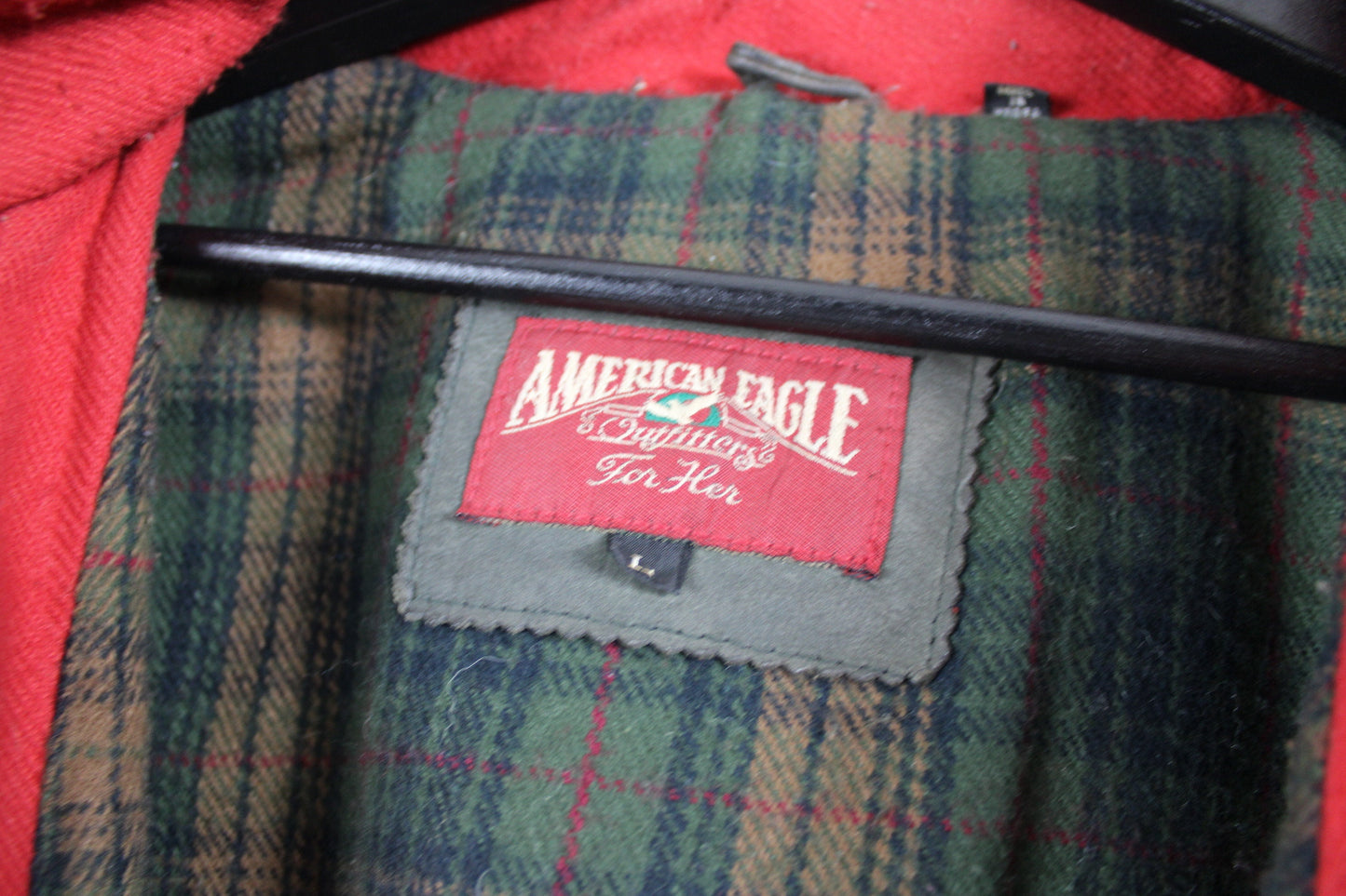 American-Eagle Waxed-Leather Barn-Jacket / Vintage Carpenter Work-Wear Utility Coat / Heavy Construction Clothing