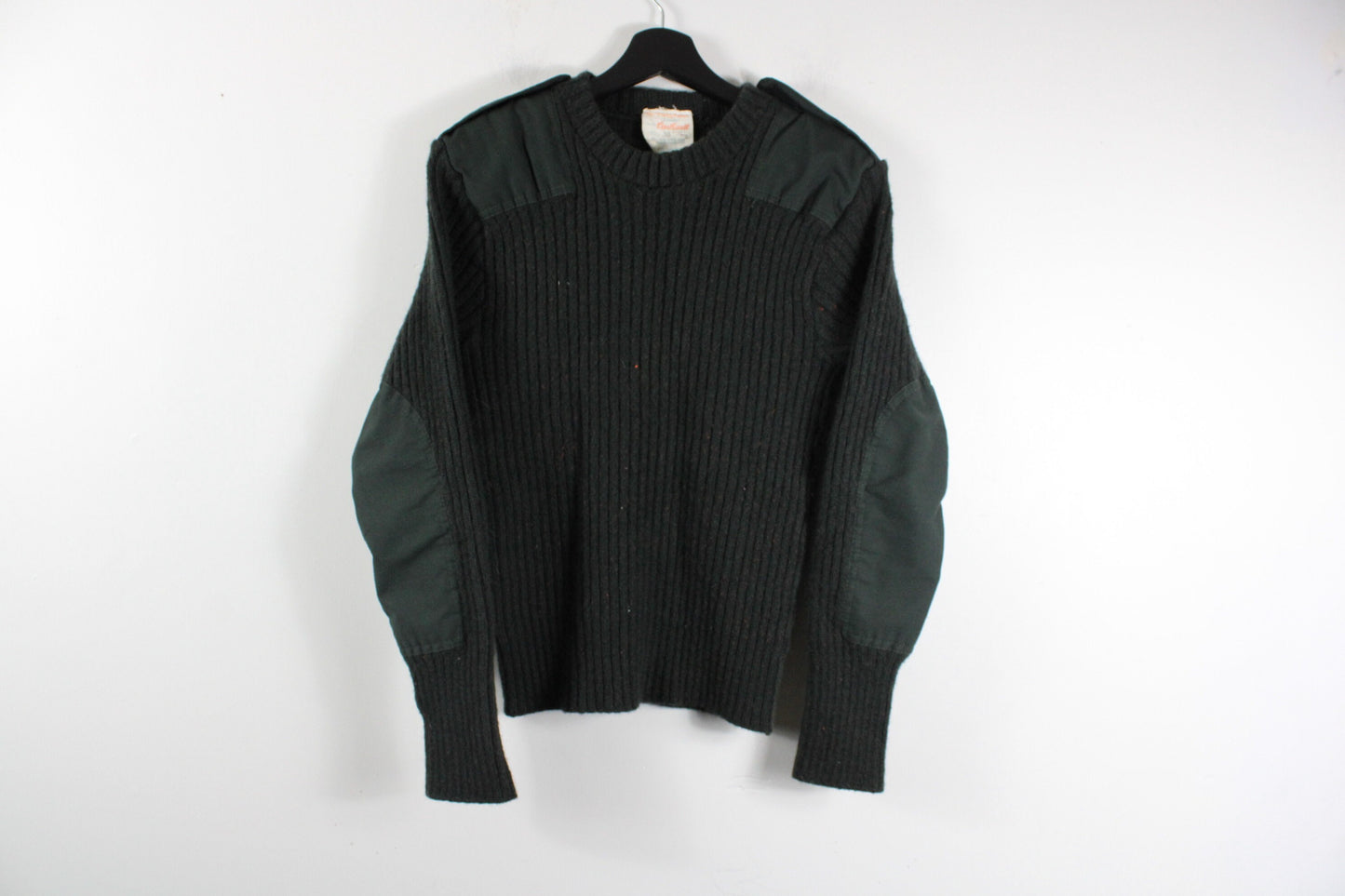 Carhartt Virgin-Wool Sweater / 60s Vintage Cable-Knit Sweatshirt / 1960s Work Wear Utility / Heavy Construction Clothing