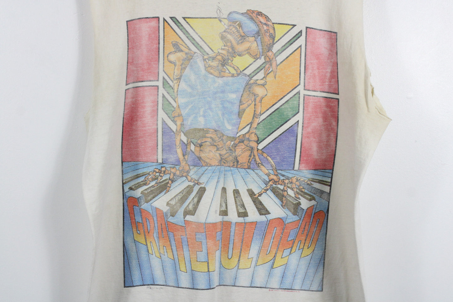 Grateful-Dead Band T-Shirt / Vintage Rock-and-Roll Music Album / 1989 Summer Tour Graphic Tee / 80s-90s-2000s Clothing