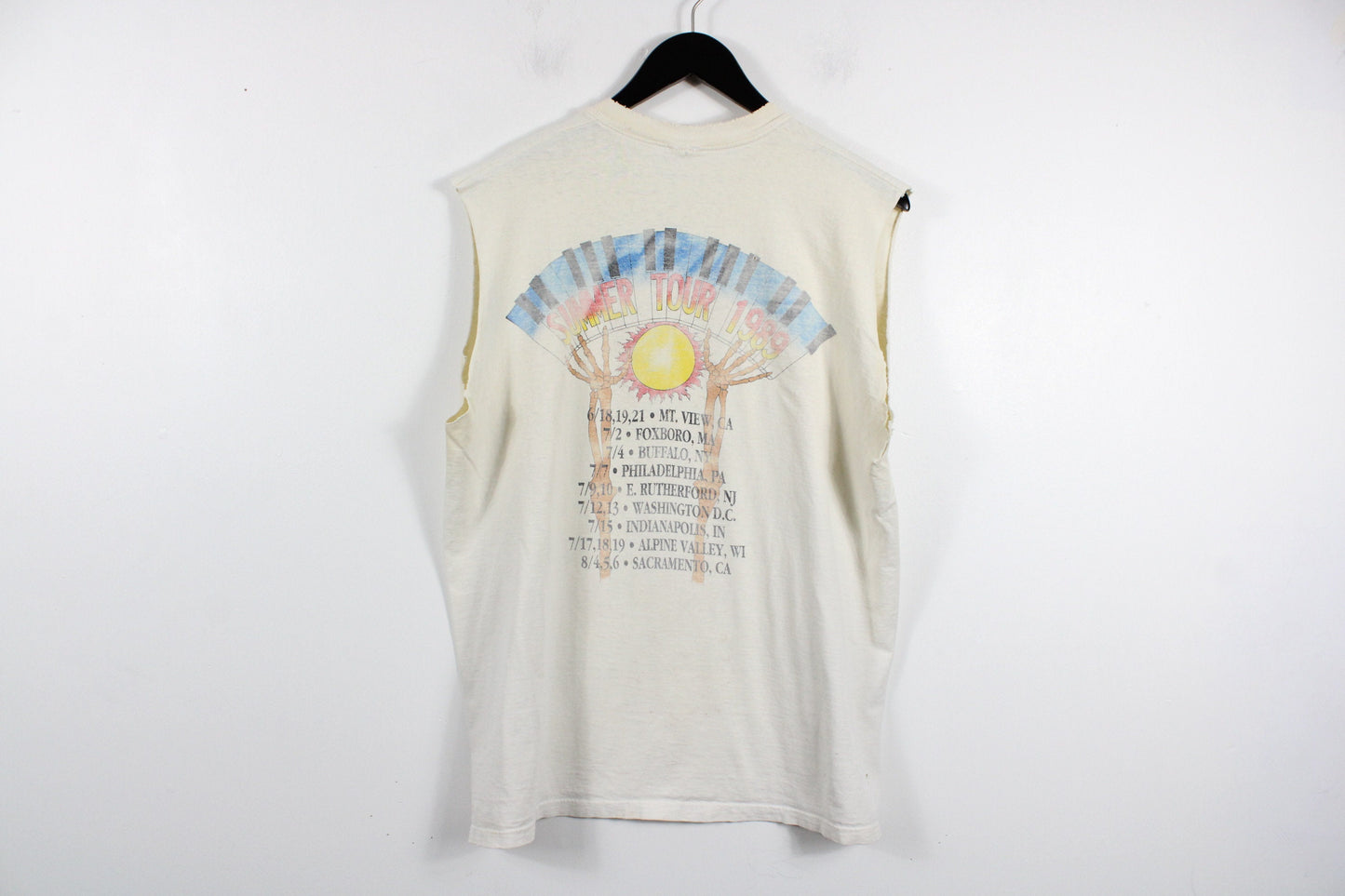 Grateful-Dead Band T-Shirt / Vintage Rock-and-Roll Music Album / 1989 Summer Tour Graphic Tee / 80s-90s-2000s Clothing