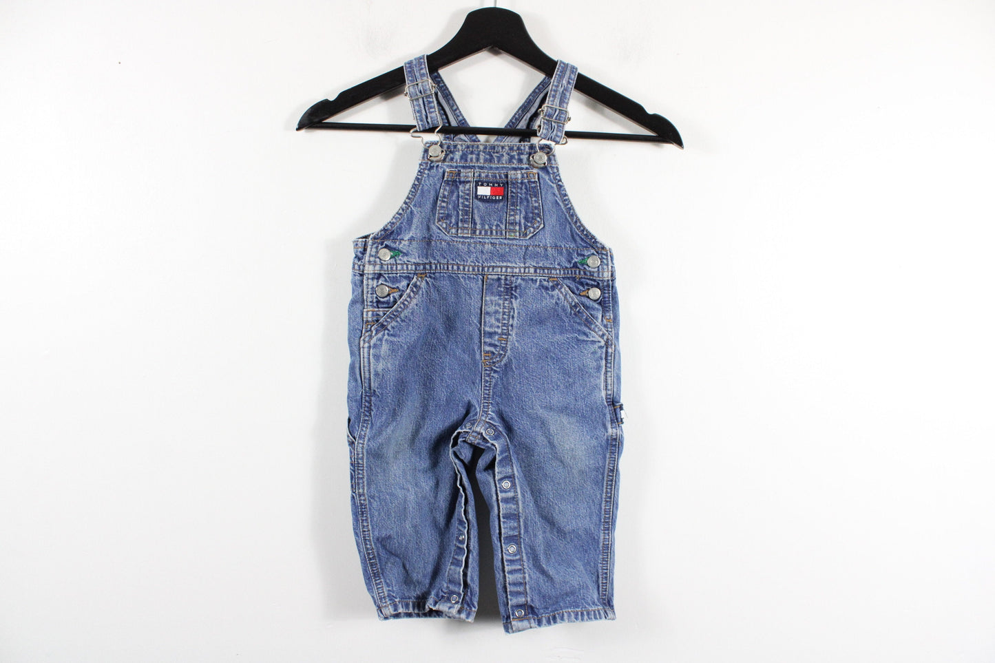 Tommy-Hilfiger Overalls / Vintage 90s Babies Coveralls / Heavy Construction Canvas Denim