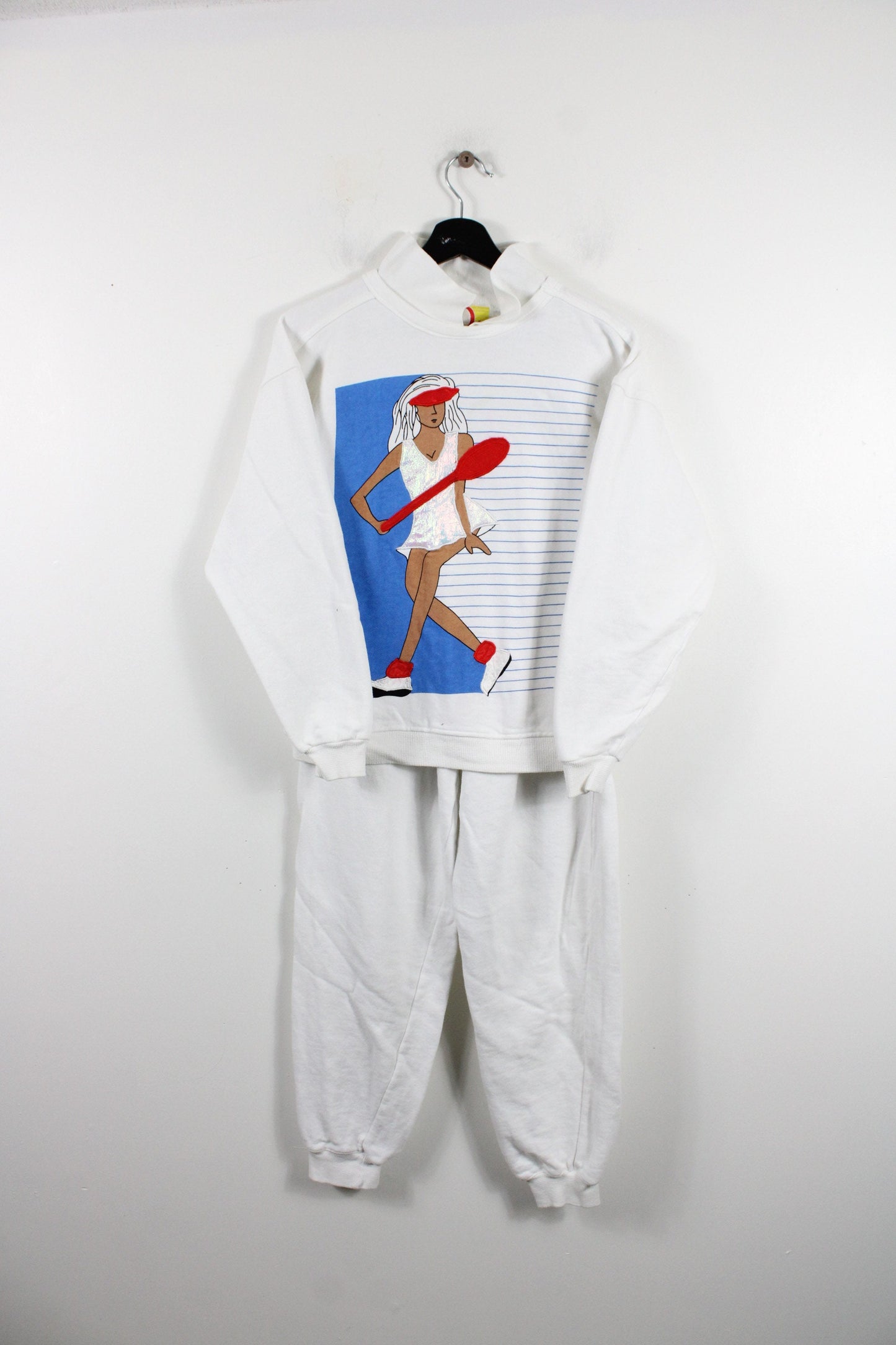 Tennis Sweatsuit / Vintage Athletic Sports Matching Set / Sweater and Pants / 90s Hip Hop Clothing / Streetwear