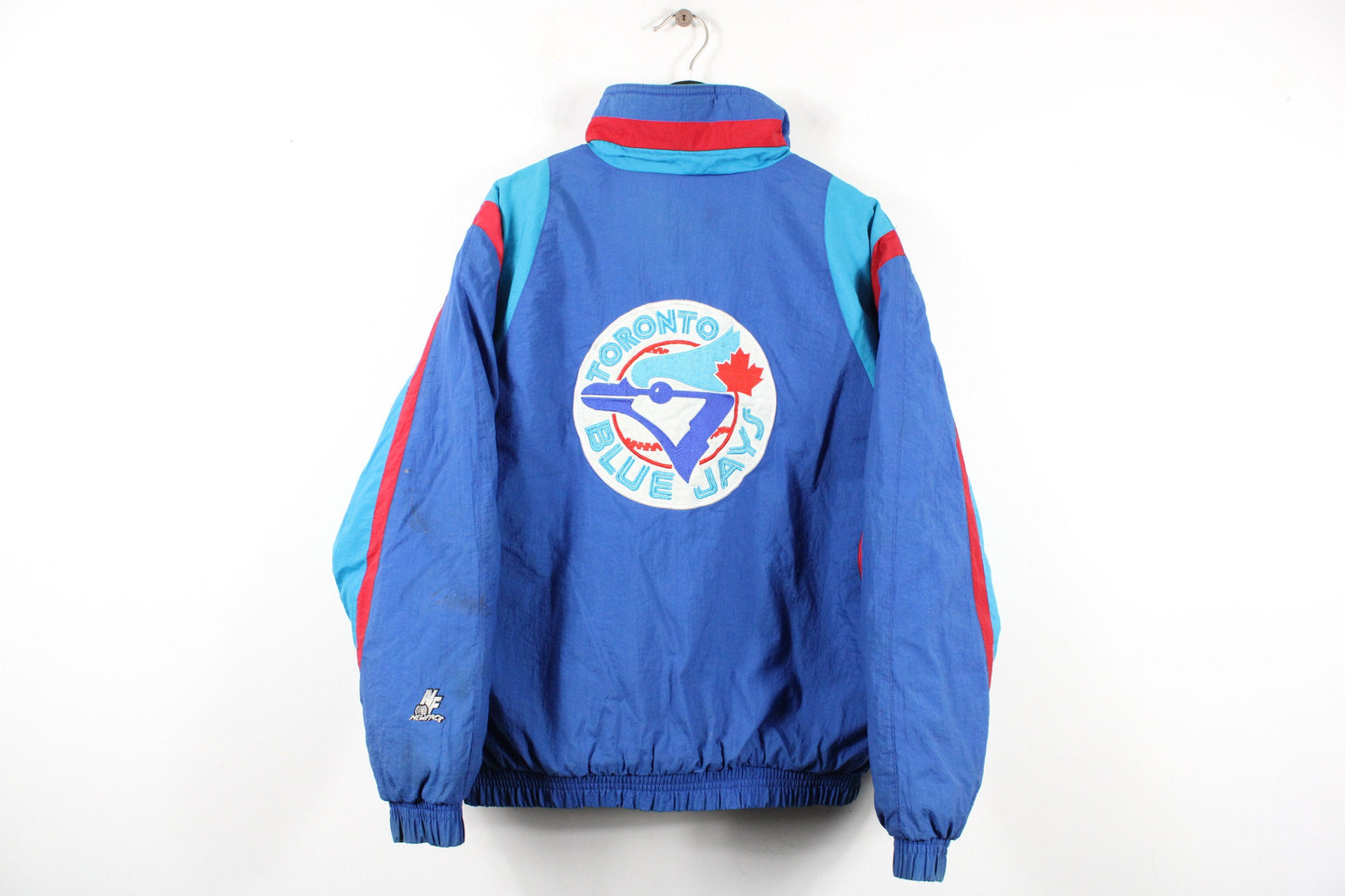 Blue-Jays Newface Jacket / Vintage MLB Baseball Letterman Varsity Coat / 90s Toronto World Series Champion / Canadian Sports Team Graphic