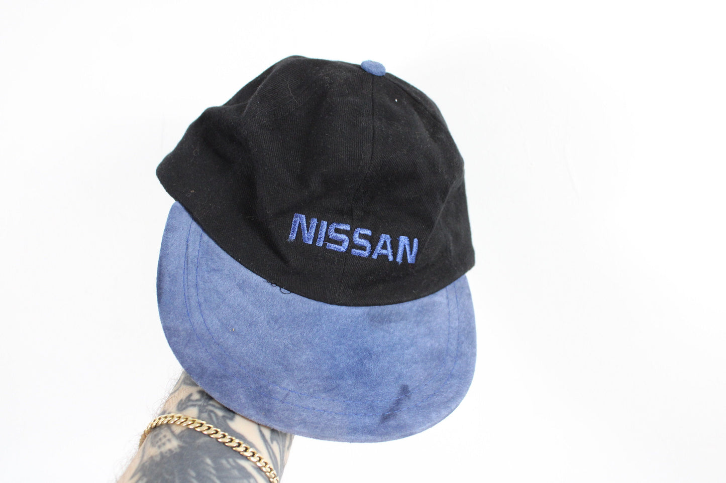 Nissan Racing Hat / Vintage Sports Script Cap / 2000s Headwear / 90s Athletic Clothing