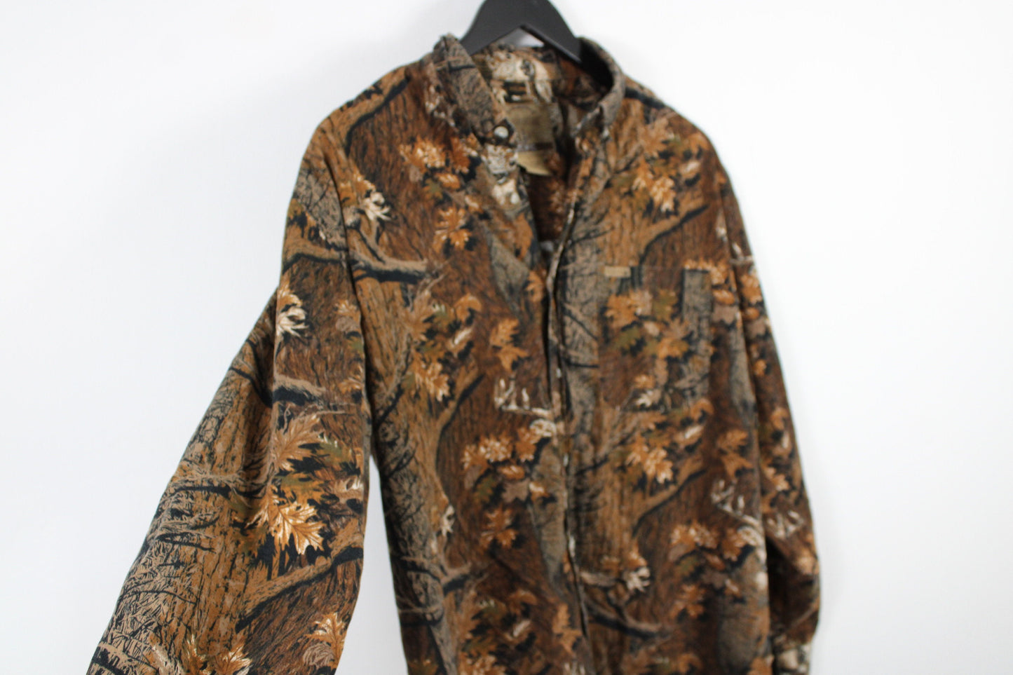 Forest Camo Jacket / Vintage 90s Real Tree Camouflage Hunting Coat / Hunter