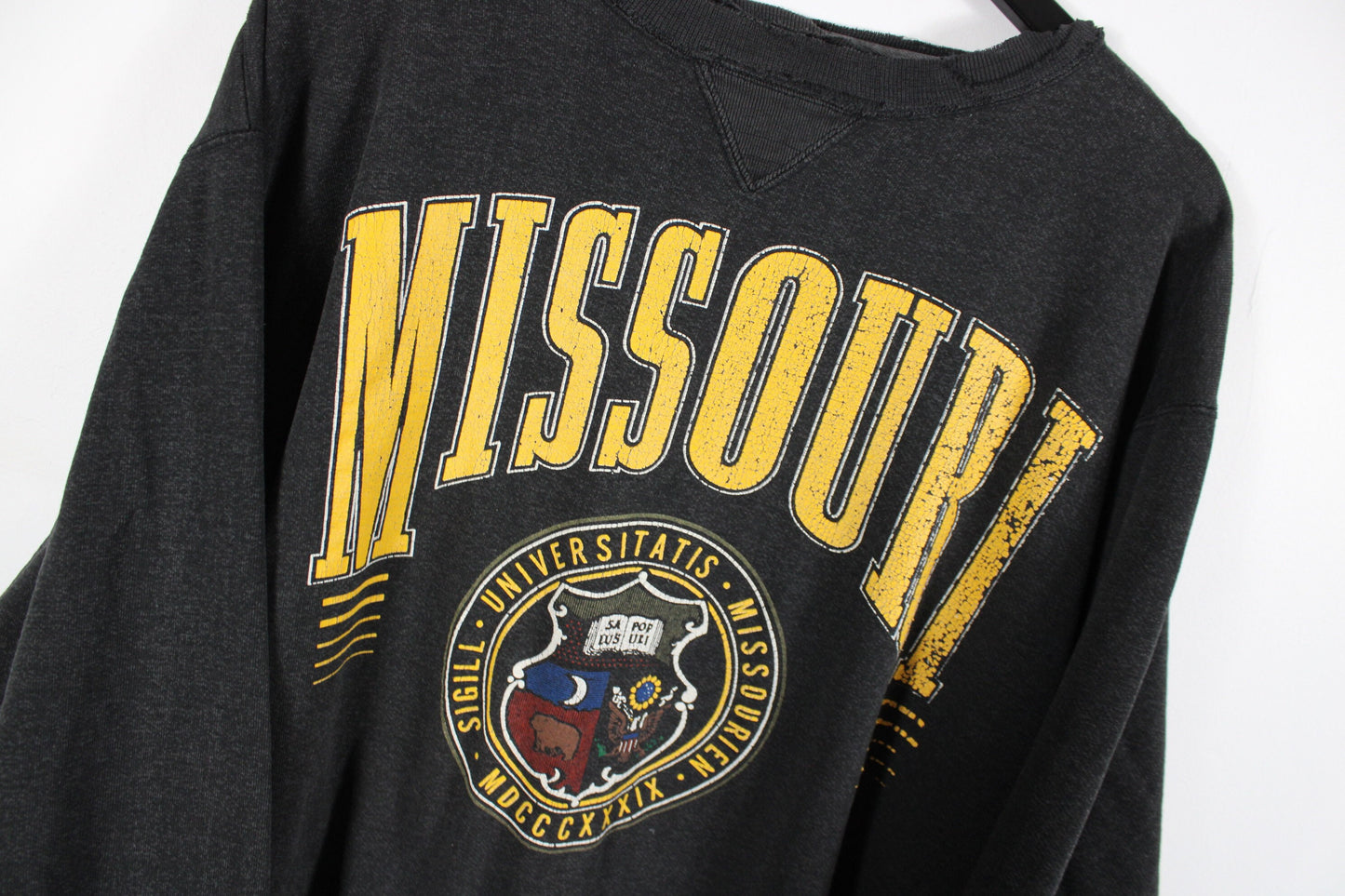 Missouri-State-University Sweater / Vintage NCAA Swatshirt / 90s Embroidered Pullover Crewneck