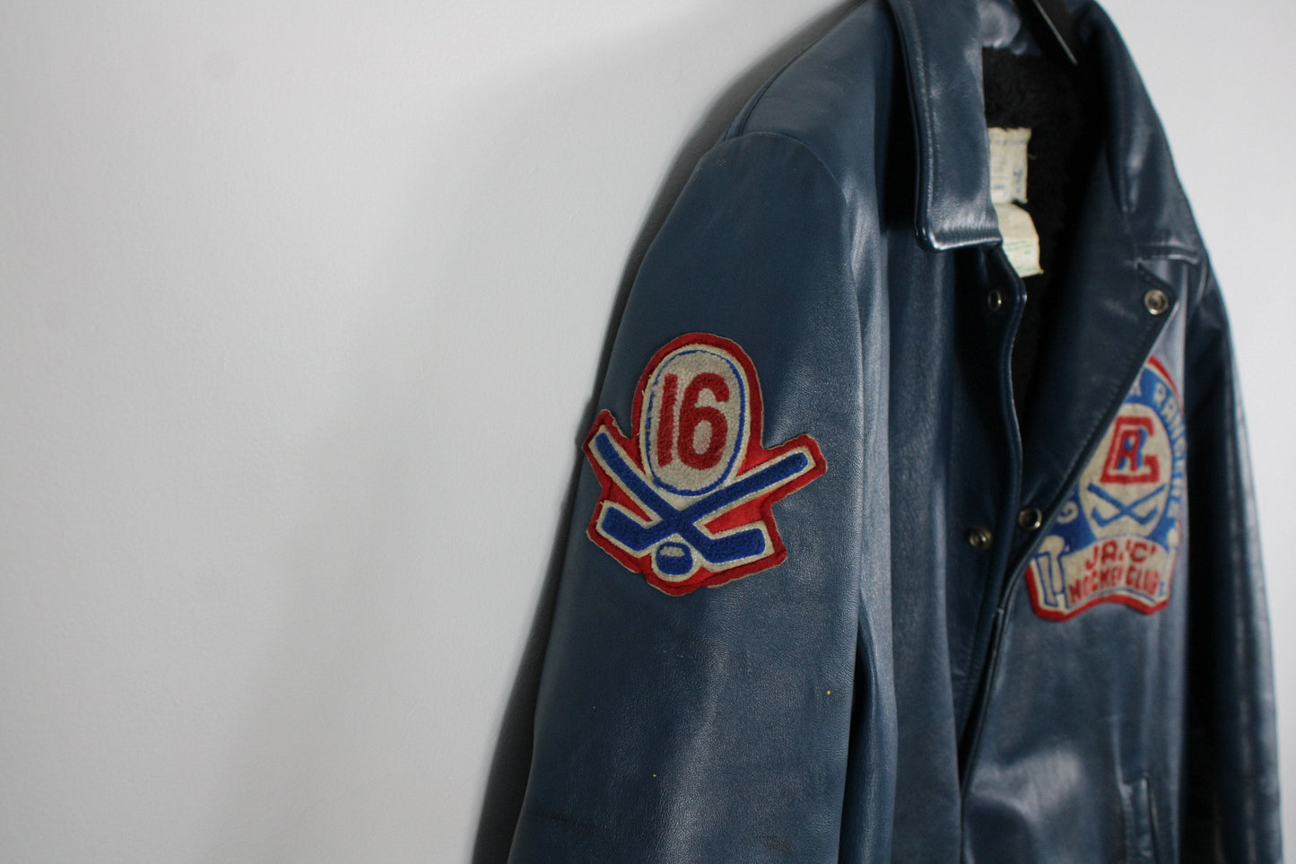 Varsity Sports Jacket / Vintage Hockey Leather Letterman Bomber Coat / 1950's / 60's Clothing