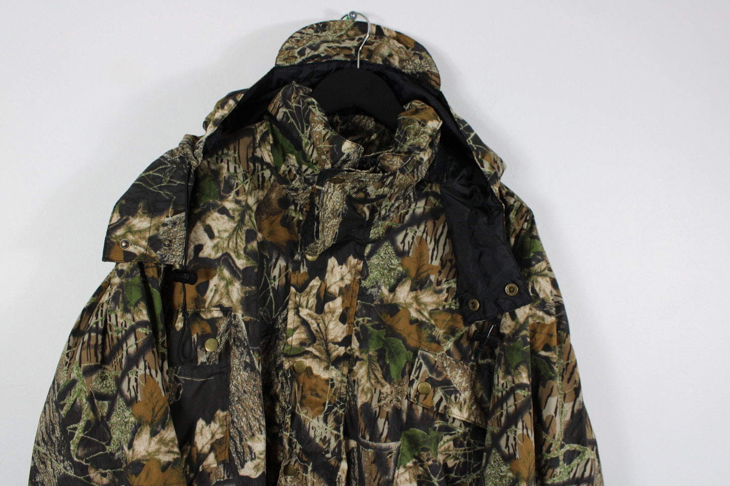 Forest Camo Jacket / Vintage 90s Real Tree Camouflage Hunting Coat / Hunter