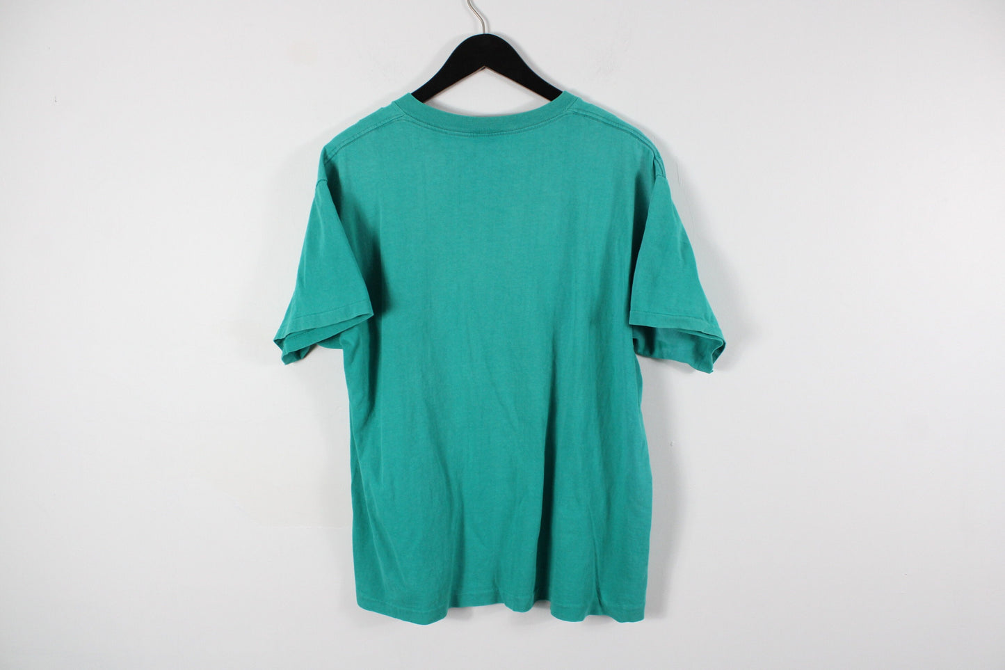 Vintage Levi's-501 T-Shirt / 90s Aqua-Blue Button Your Fly Logo Tee / Hip Hop Clothing / Streetwear