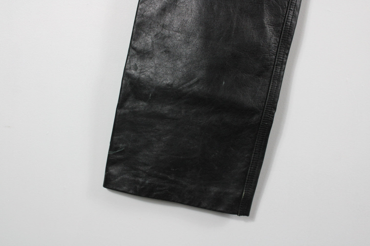 Pelle-Studio Pants / Vintage Genuine Leather Motorcycle Trousers / 70s-80s-90s Clothing / Jet Black