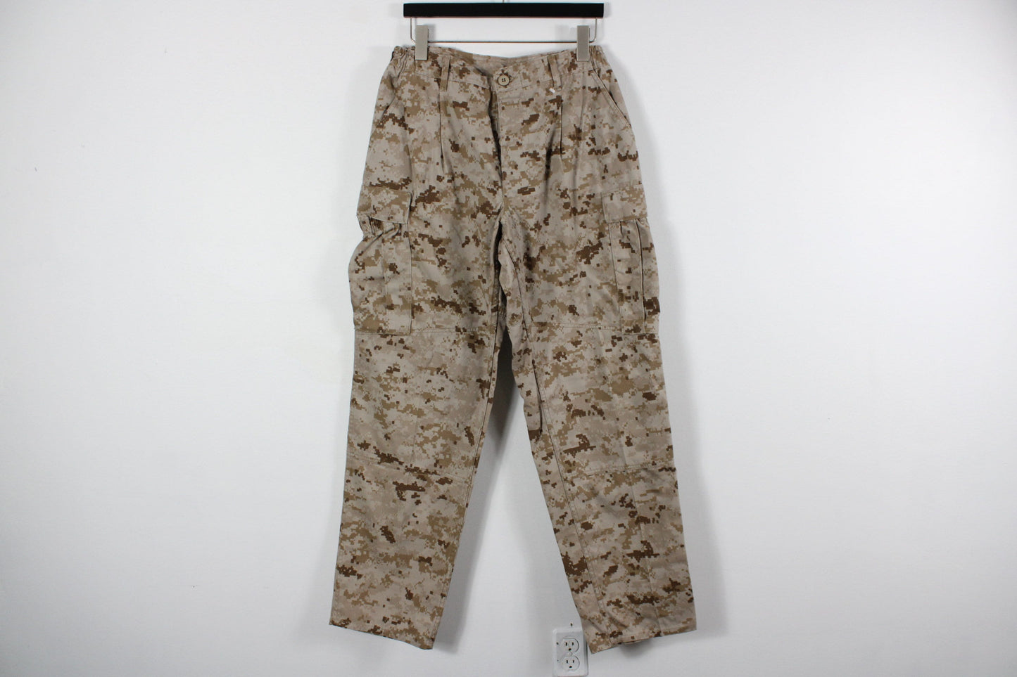 Vintage Camo Pants / Military Green Camouflage Combat Trouser / 90s Army Fatigue / 80s Surplus