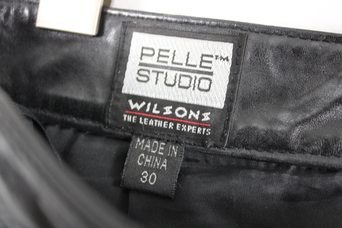 Pelle-Studio Pants / Vintage Genuine Leather Motorcycle Trousers / 70s-80s-90s Clothing / Jet Black