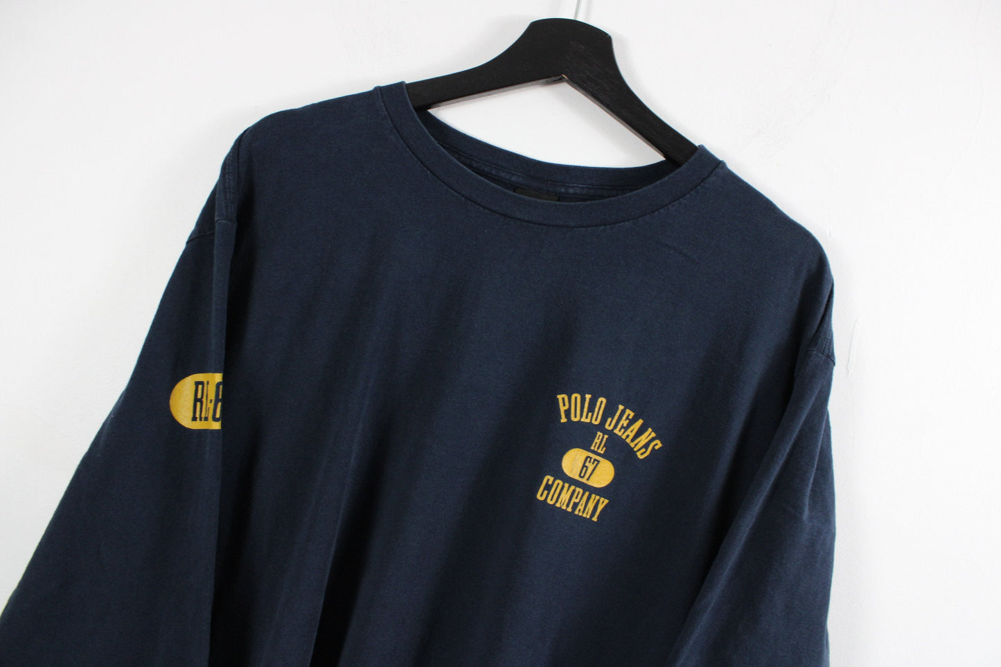Ralph-Lauren Polo-Jeans T-Shirt / 90s Vintage Long-Sleeve Tee Shirt/ Hip Hop Clothing / Streetwear