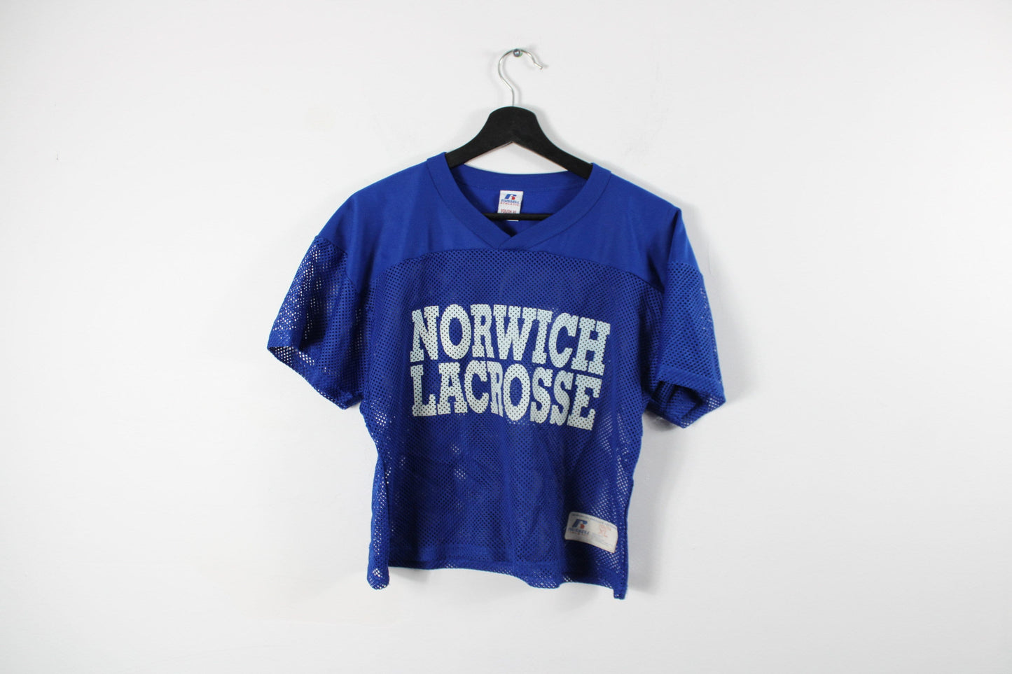 American-Lacrosse Jersey / Vintage Blue Mesh Shirt / 90s Sports Team Uniform