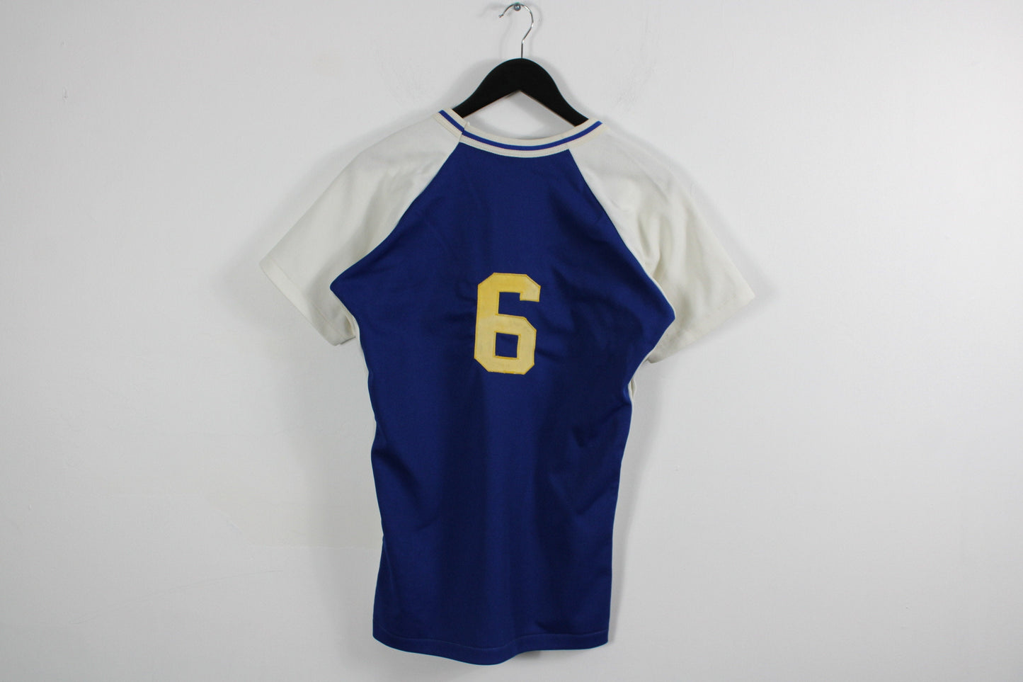 American-Football Jersey / Vintage Blue Wash Shirt / 90s Sports Team Uniform