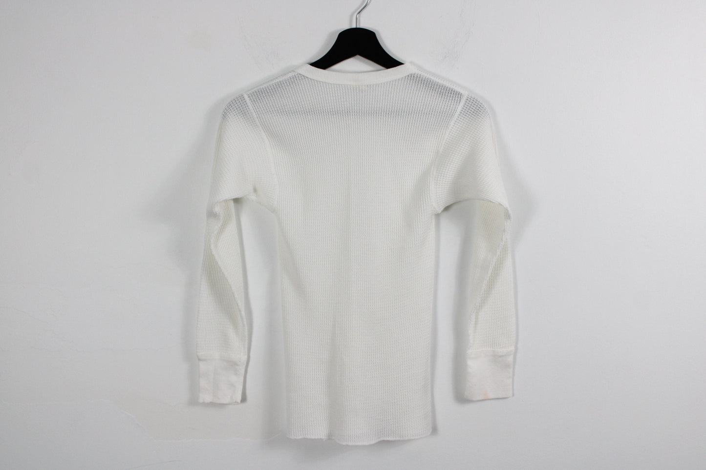 Long-Sleeve Under-Shirt / Vintage Waffle Texture Utility Workwear T-Shirt / 90s Clothing