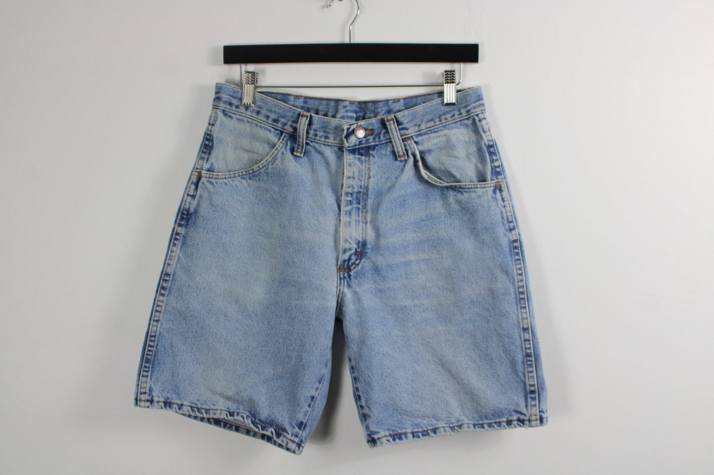 Rustler Jean Shorts / 90s Vintage Light Blue Denim Jorts Streetwear / Hip Hop Clothing Trunks / Size 32