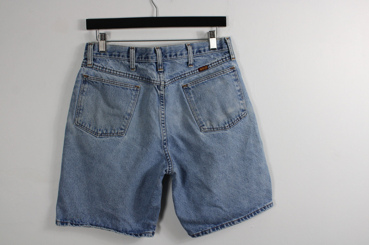 Rustler Jean Shorts / 90s Vintage Light Blue Denim Jorts Streetwear / Hip Hop Clothing Trunks / Size 32