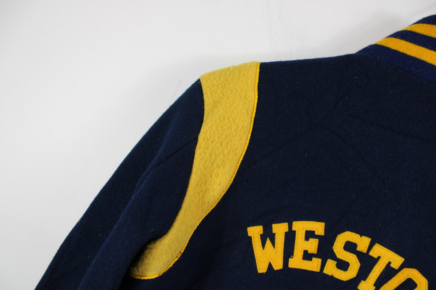 Varsity Letterman Jacket / Weston Cheerleader / Vintage 60s-70s Wool Deerfoot High School Athletic Bomber Coat