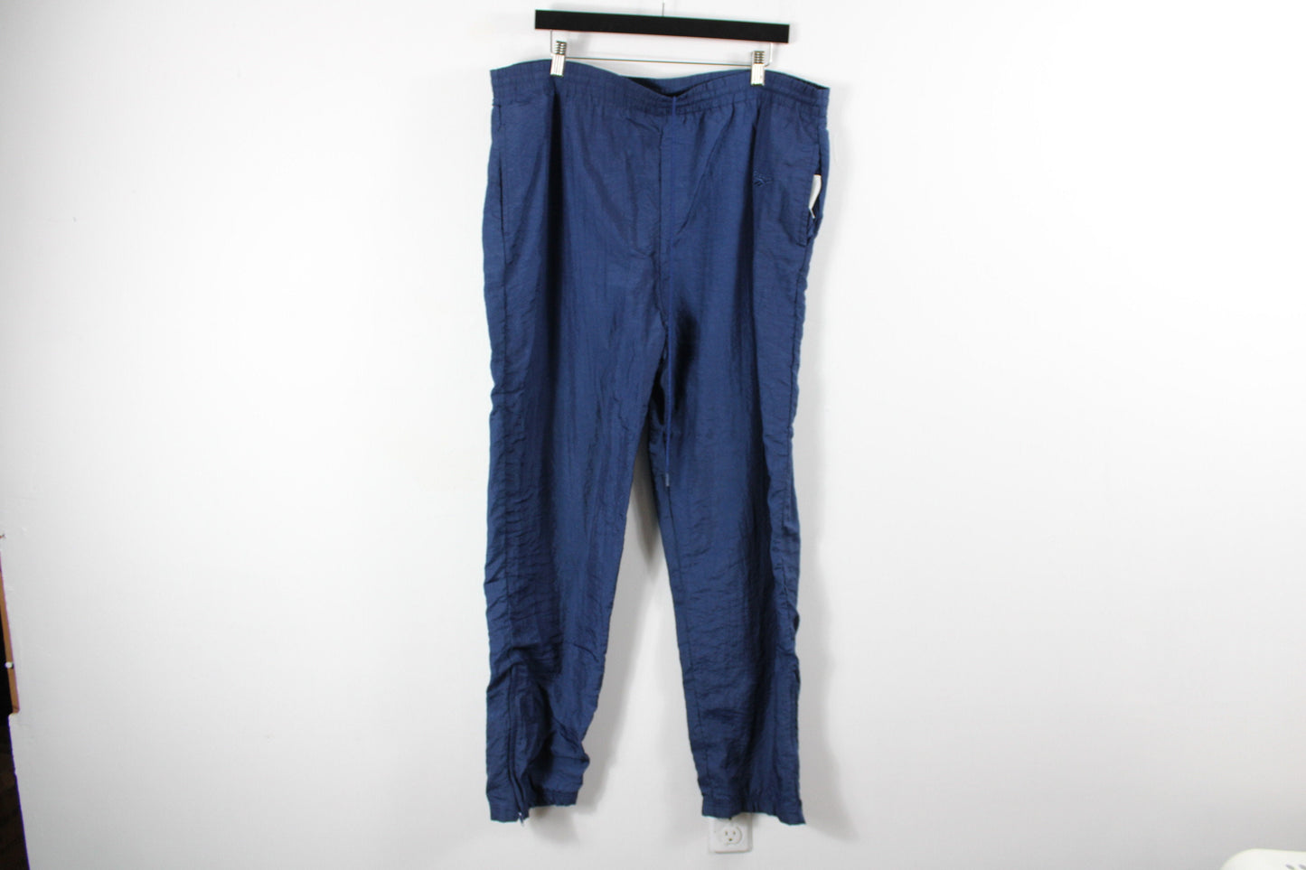 Reebok Track Pants / Windbreaker Style Joggers / 90s Streetwear / Vintage Hip Hop Clothing