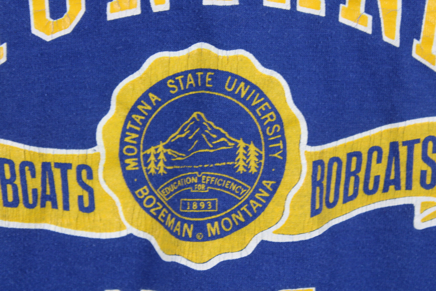 Montana State University T-Shirt / Vintage NCAA Bobcats Graphic Tee Shirt / 90s / 2000s Sports-Team Clothing