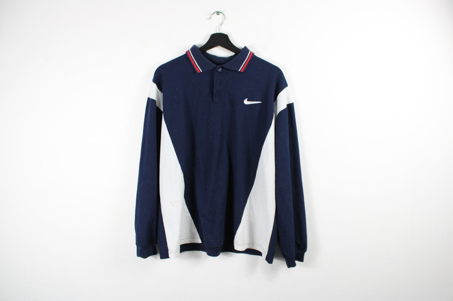 Nike-Swoosh Polo-Rugby Shirt / Vintage Graphic Logo Tee Shirt / 90s Hip Hop Clothing / Streetwear