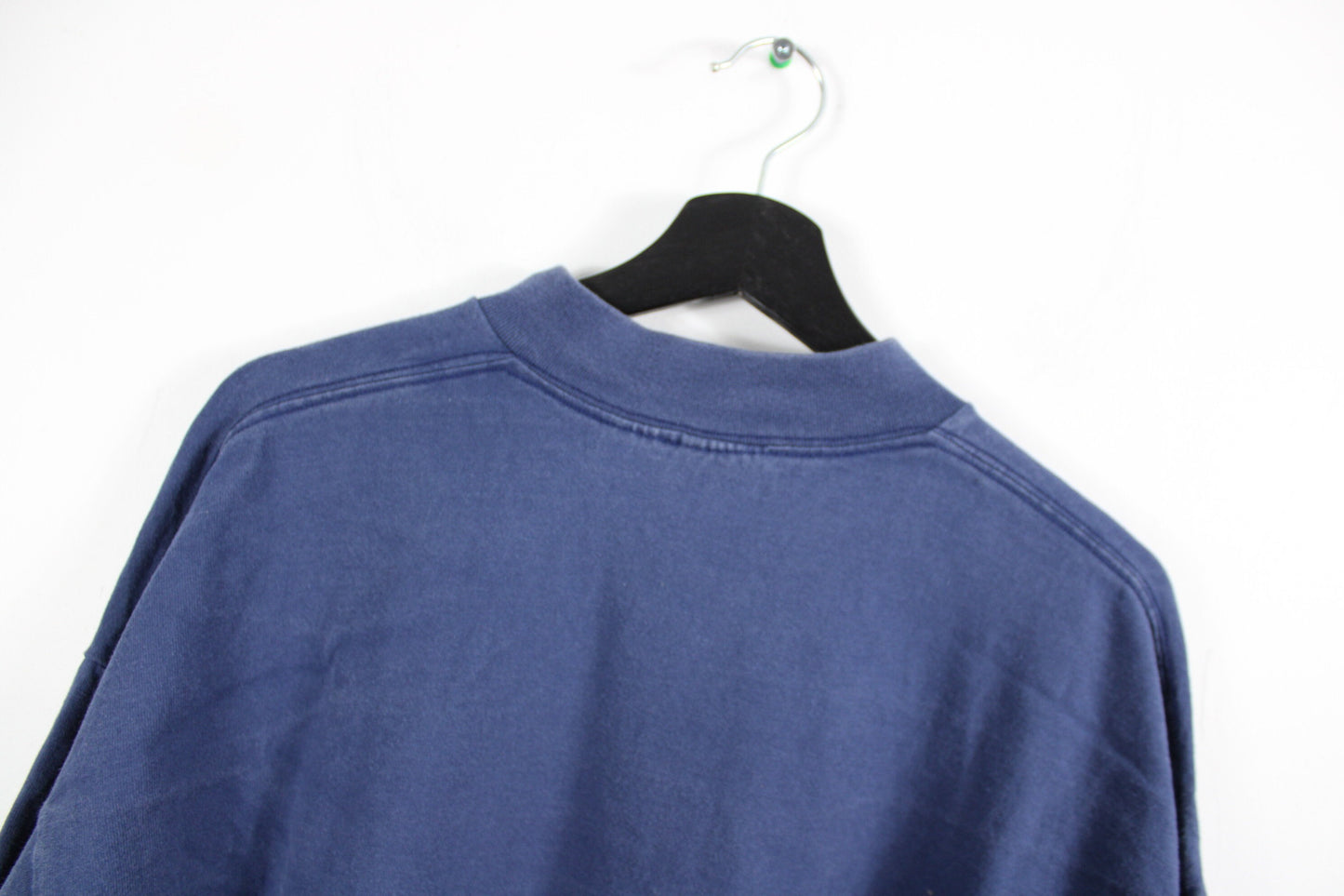 Nike-Swoosh T-Shirt / Vintage Mock-Neck Long-Sleeve Graphic Logo Tee Shirt / 90s Hip Hop Clothing / Streetwear