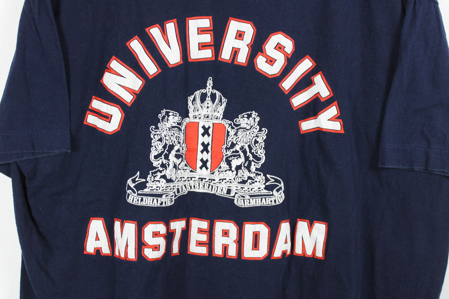 Amsterdam University T-Shirt / Vintage Collegiate Campus Graphic Tee Shirt / 90s / 2000s Sports-Team Clothing