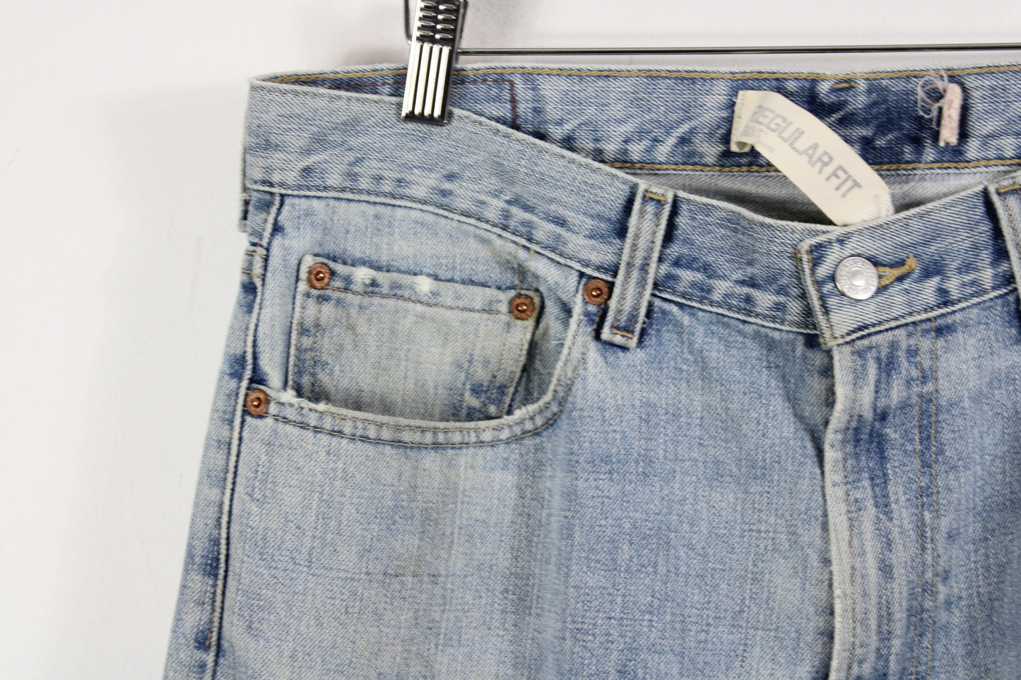 Levis 505 Jeans / Vintage Levi's Blue Denim Trouser / 1980s - 1990s Clothing / 34x30