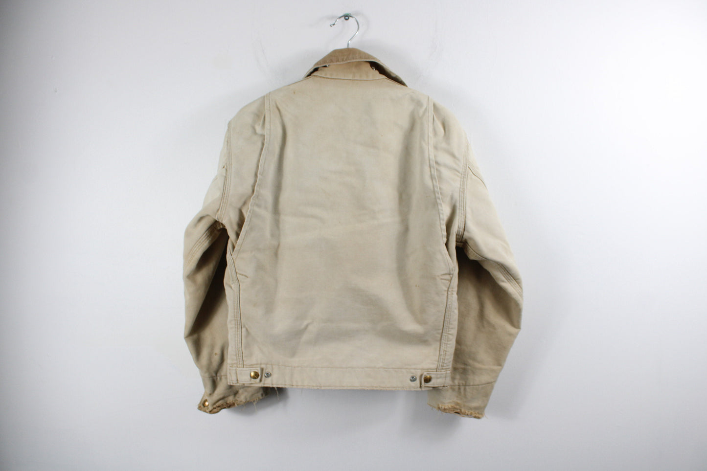 Carhartt Detroit Chore-Jacket / Blanket Lined / Vintage Carpenter Work Wear Utility Bomber Coat / Heavy Construction Canvas Denim