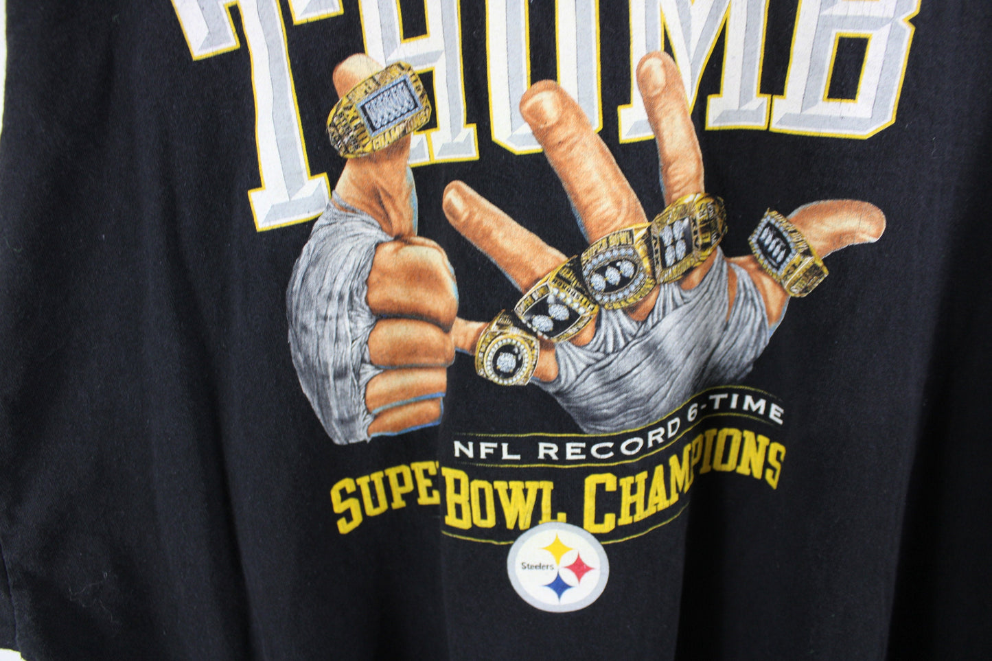 Pittsburgh-Steelers T-Shirt / Vintage NFL Football True-Fan Tee / 90s Sports Team Uniform Top