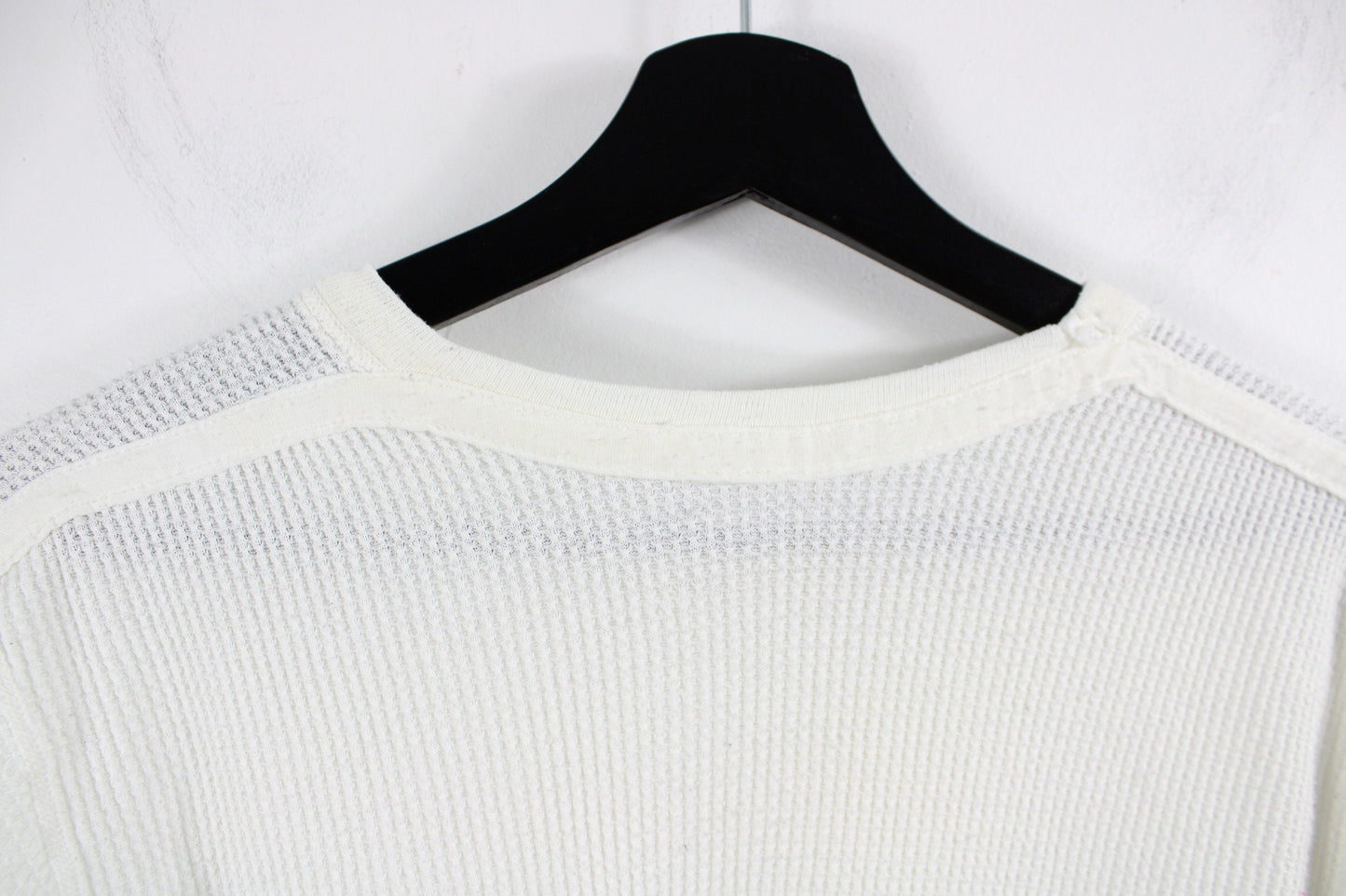 Short-Sleeve Under-Shirt / Vintage Waffle Texture Utility Workwear T-Shirt / 90s Clothing