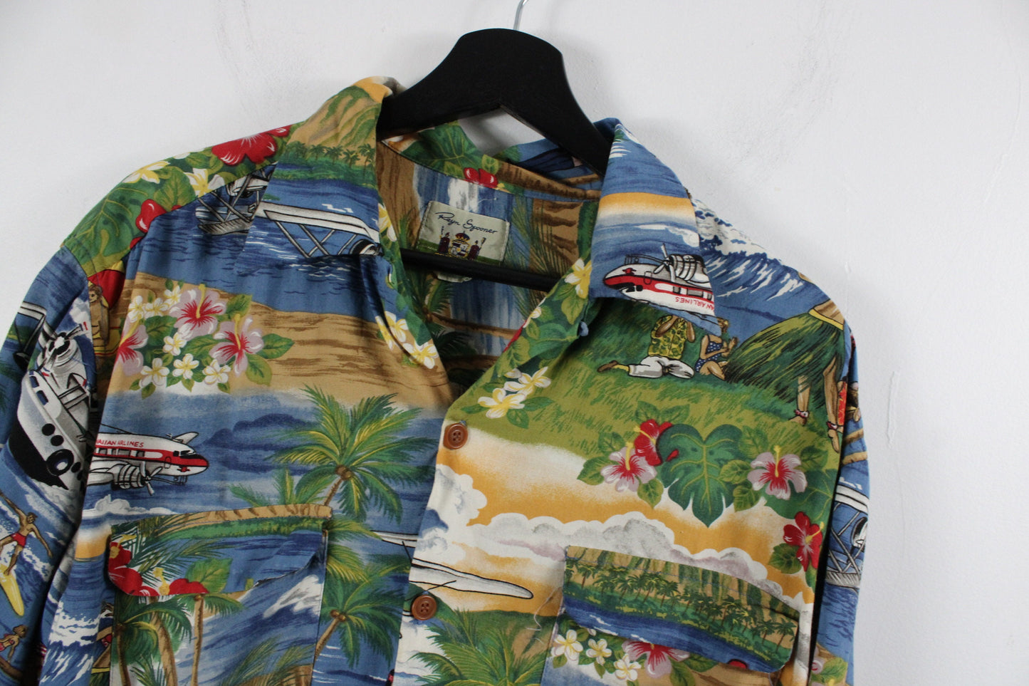 Hawaiian Dinner-Jacket / Vintage 90s Button-Up Shirt / Summer Fashion