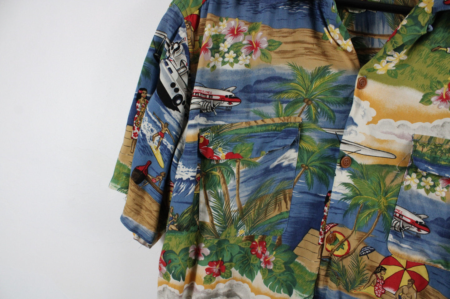 Hawaiian Dinner-Jacket / Vintage 90s Button-Up Shirt / Summer Fashion