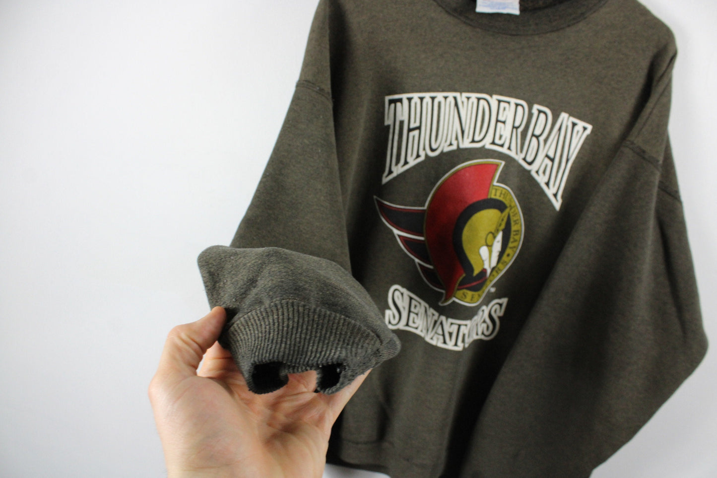 Thunder-Bay Senators Sweater / Vintage Canadian UHL Hockey Sweatshirt / 90s Hip-Hop Clothing