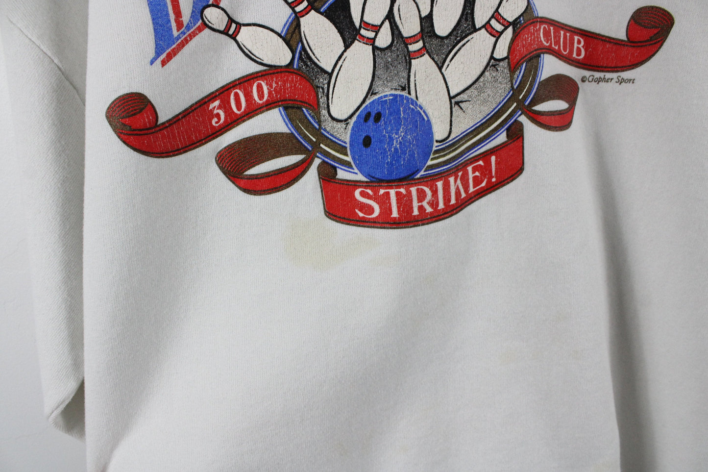 Vintage Bowling Sweater / Turtle-Neck Graphic Sweatshirt / 90s / Y2K Clothing