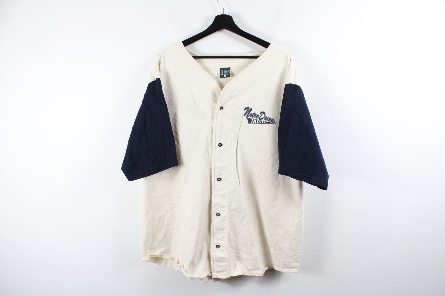 NCAA Jersey / Vintage Notre-Dame State University Fighting Irish Baseball / 90s Sports Team Uniform / Streetwear