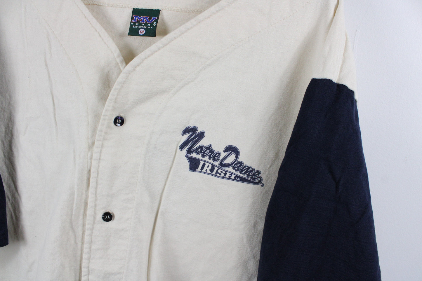 NCAA Jersey / Vintage Notre-Dame State University Fighting Irish Baseball / 90s Sports Team Uniform / Streetwear